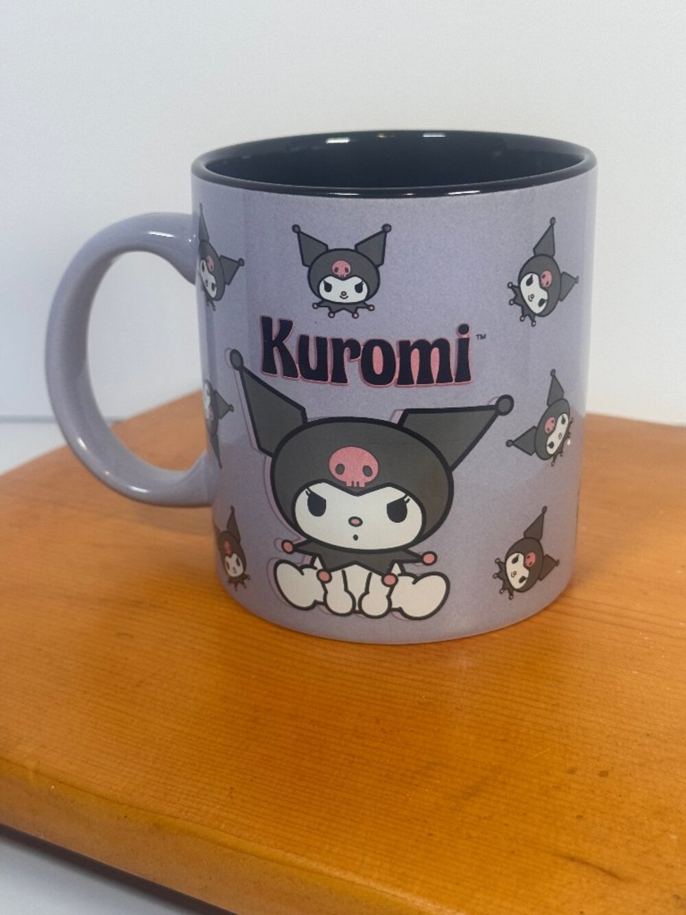Sanrio Kuromi purple ceramic mug with large Kuromi